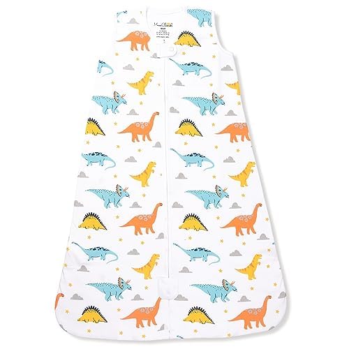 Baby Sleep Sack 1.0 TOG, Organic Cotton Baby Wearable Blanket with Two-Way Zipper, Swaddle Transition Baby Sleeping Bag, All-Season Sleep Sack for Newborn Infant Toddler Boy Girl, 24-48 Months, 1-Pack