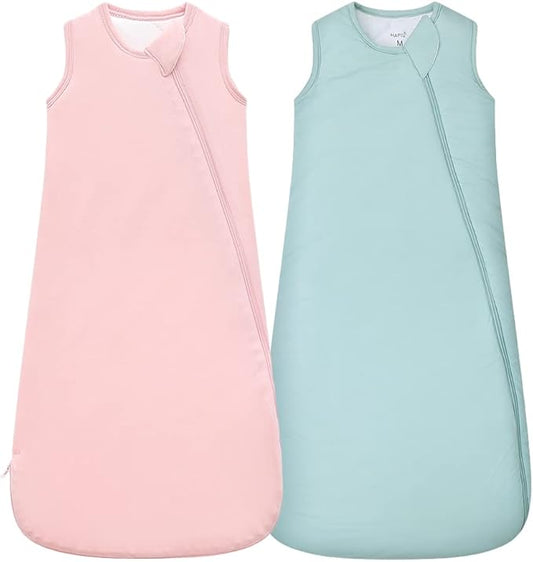 HAPIU Unisex Rayon Made from Bamboo Baby Sleep Sack TOG 1.0, 2-Way Zipper YKK, Wearable Blanket Baby