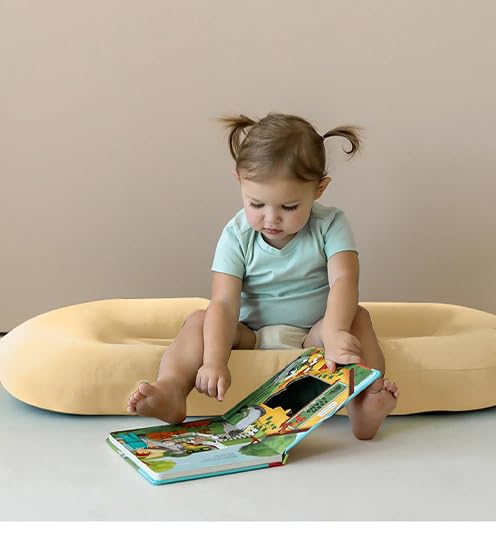 Baby Lounger for Newborn 0-18 Months, Bionic Design Infant Floor Seats & Loungers for Home and Travel, Soft Organic Cotton Baby Lounger, Newborn Babies Shower Gifts