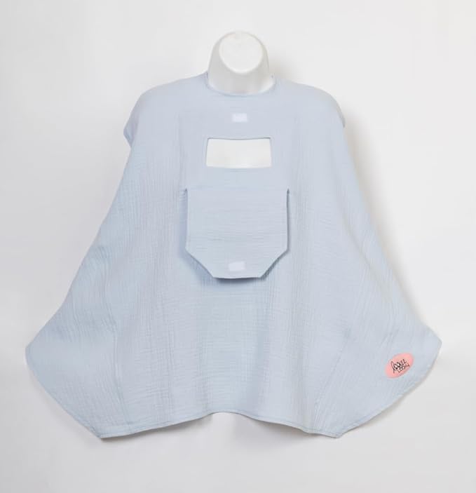 Muslin Nursing Cover for Baby Breastfeeding –with Peekaboo Window -100% Breathable Cotton Privacy Nursing Shawl - Multiuse Apron for Moms