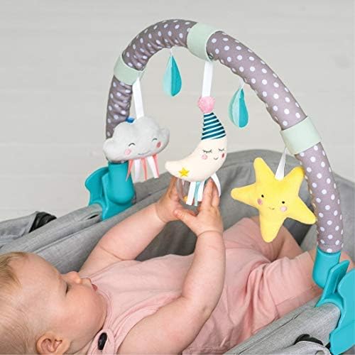 Taf Toys Activity Arch Ideal for Infant & Toddlers, Fits Stroller & Pram. with Fascinating Toys, Stimulates Baby’s Senses and Motor Skills Development. Mini Moon Arch