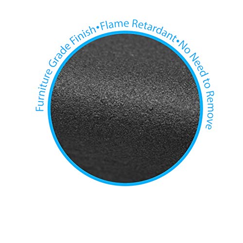 KidKusion Baby Proof Edge Cushion Protector | Made in USA | Foam Rubber Furniture and Fireplace Edge Guard Bumper | Black | 12 Ft | Tape Included