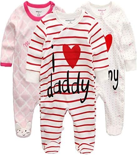 Kiddiezoom Baby and Toddler Boys'Snug Fit Footed One-Piece Romper Jumpsuit Cotton Cotton Footed Outfit