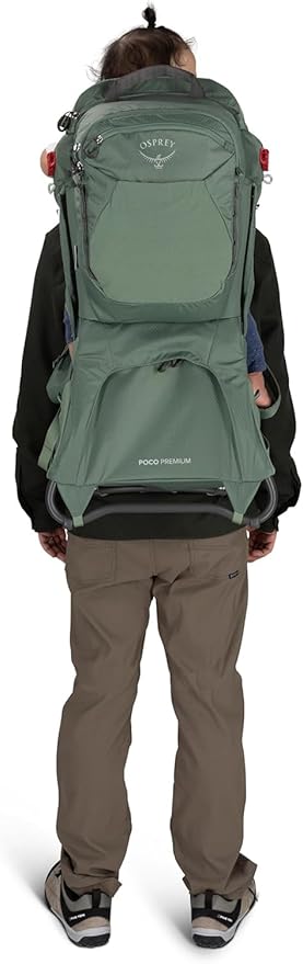 Osprey Poco Premium Child Carrier Backpack - Deluxe Kid Carrier for Hiking with Built-in Sunshade, Removable Daypack, and Adjustable Fit - Premium Comfort for Parent and Child