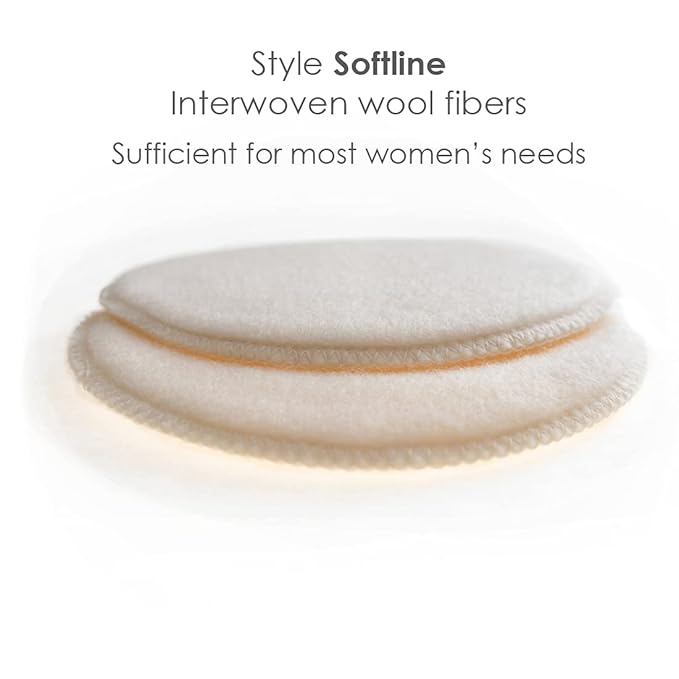 Merino Wool Nursing Pads, Style Softline, Regular Thickness, Size Large - 9 in. Diameter
