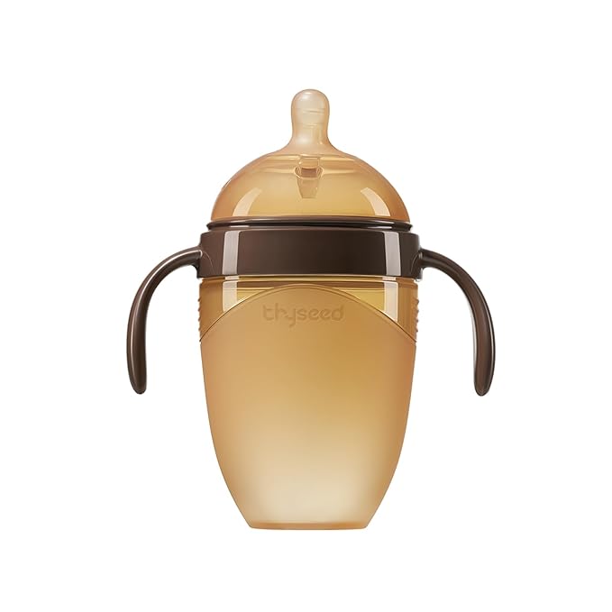 Silicone Natural Breast-Like Bottle with Nipple(7-10 Months),8oz，1pack