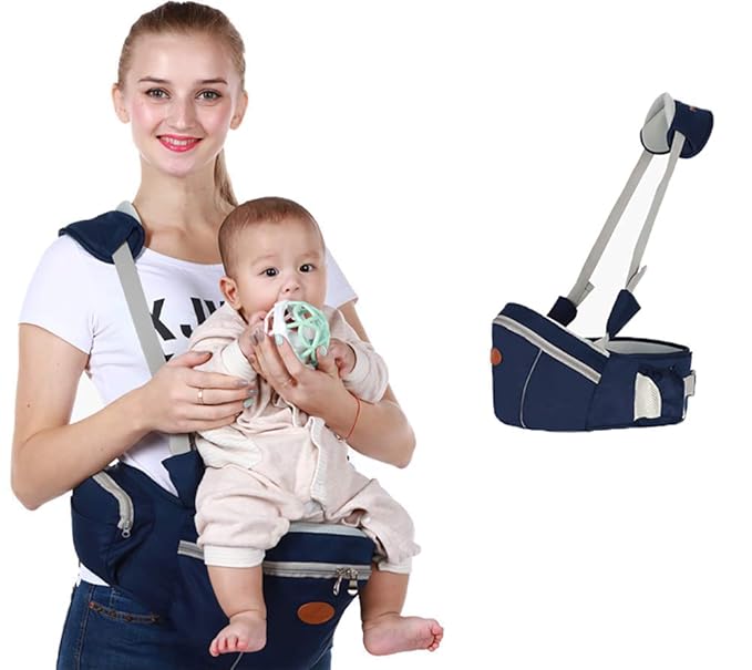 Waistband Extender Extension Belt with Adjustable Strap Buckle for HHOCN Baby Hip Seat Carrier Baby Waist Stool (Dark Blue)