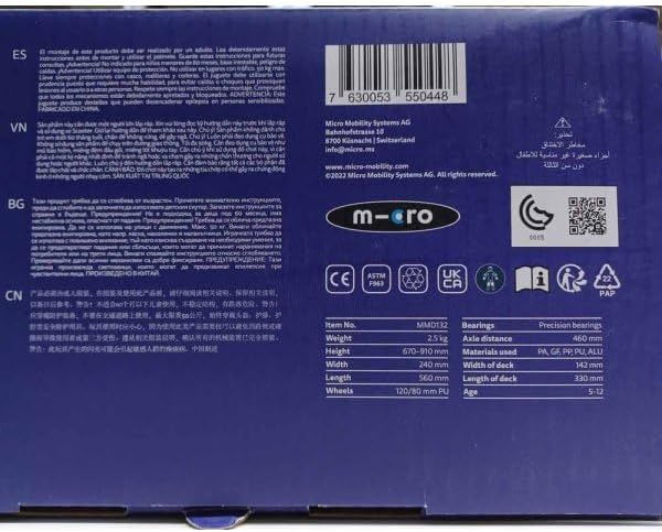 Micro Kickboard - Maxi Deluxe LED - Three Wheeled, Lean-to-Steer Swiss-Designed Micro Scooter for Kids with Motion-Activated Light-Up Wheels for Ages 5-12 …