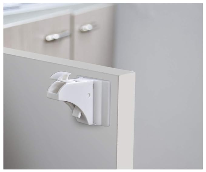 Child Safety Magnetic Cabinet Locks(20 Locks + 3 Keys), Baby Proof, No Tools Or Screws Needed - Norjews