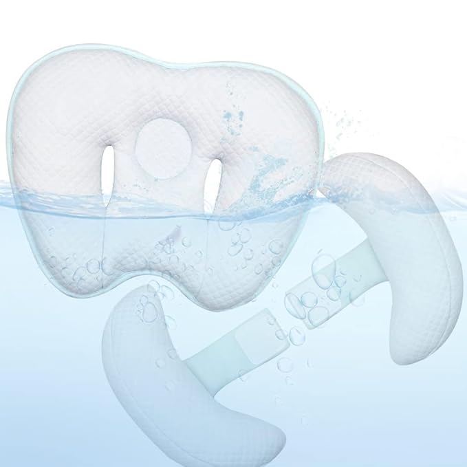 Baby 2 in 1 Travel Cushion, Banana Shape Baby Neck Head Support Travel Pillow Stroller Insert Cushion for Kids, Toddler, Blue