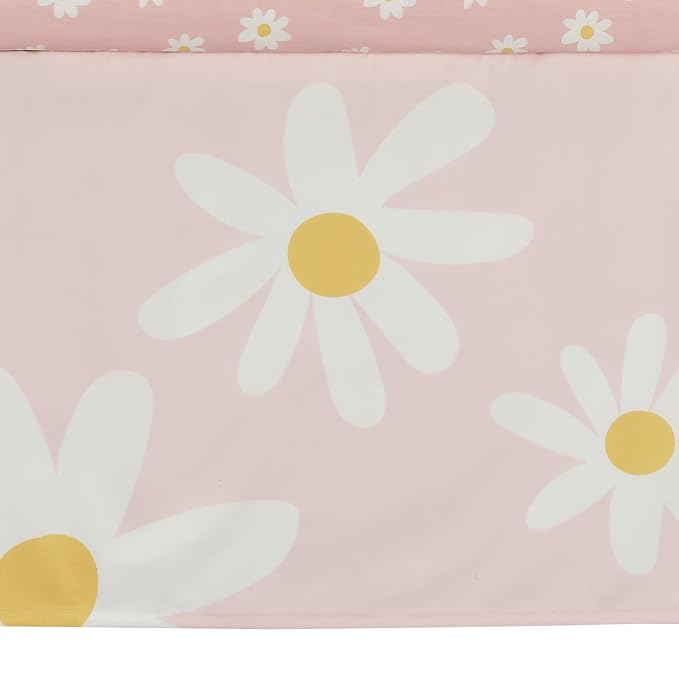 Lambs & Ivy Daisy Dreams 3-Piece Crib Bedding Set - Pink, White, Modern, Garden