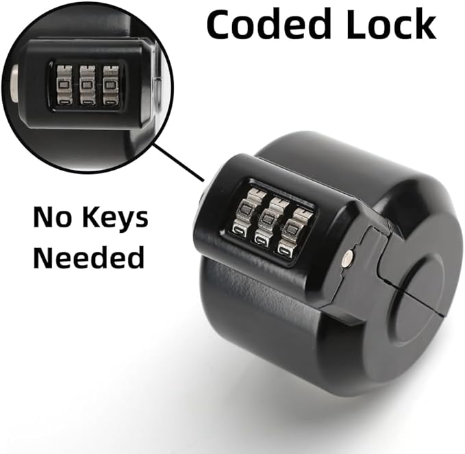 Door Knob Lockout Device Cover to Disable Doorknob/Faucet/Water Valve Hose Lock Door Handle Temporary Lock for Bedroom Door from Outside Handle Without Drilling (2, Black)