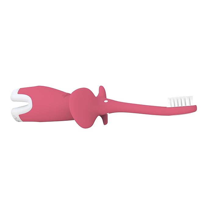 Dr. Brown's Infant-to-Toddler Toothbrush, Elephant, Pink, 0-3 Years