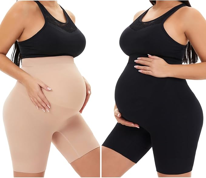 Seamless Maternity Shapewear, Prevent Thigh Chaffing, Pregnancy Belly Support, S-5XL