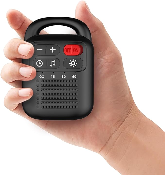 ColourNoise Portable Sound Machine White Noise Machine Rechargeable with 30 Soothing Sounds Adjustable Volume Night Light 4 Timer Functions Compact Suitable for Baby Kids Adults Sleep and Travel