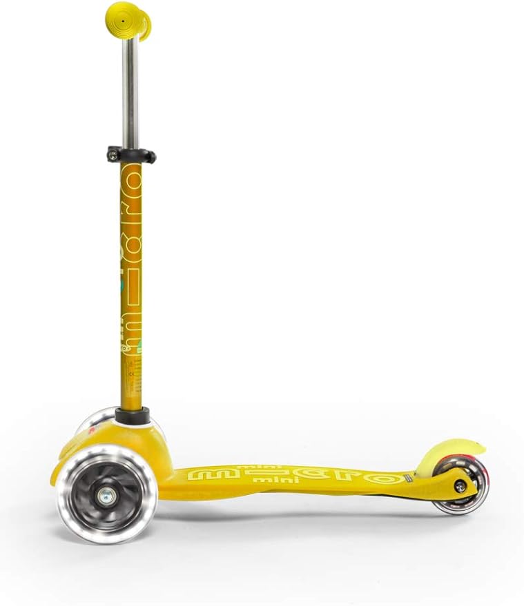 Micro Kickboard Mini Deluxe LED Three-Wheeled Lean-to-Steer Swiss-Designed Micro Scooter