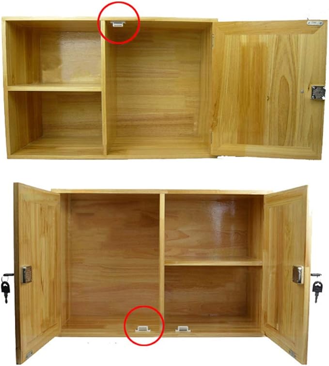 Cabinet Magnet Latch - Best for Cabinet Doors, Cupboards, Drawers and Shutters - Cabinet Magnetic Latch Easy Install - Magnetic Cabinet Catch Screws Included - Set of 12（Brown）