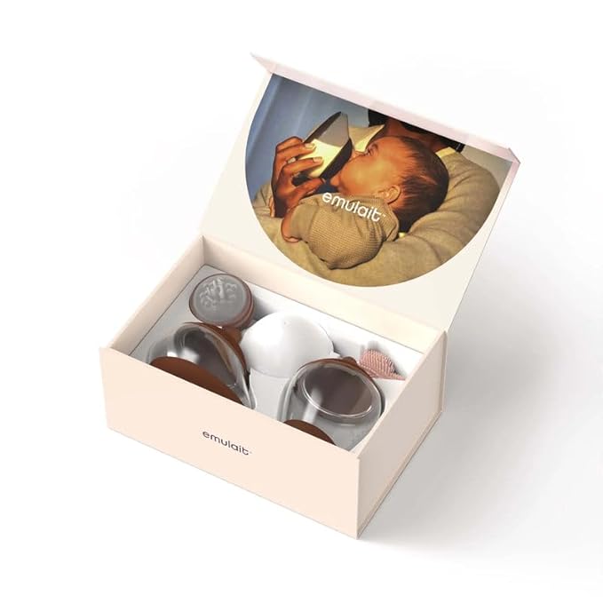 Baby Bottle Starter Kit Includes 2 Bottles 2 Nipples 2 Caps 2 Lids 2 Responsive Flow Valves, Cleaning Brush - Deep - Shape 2-RFV