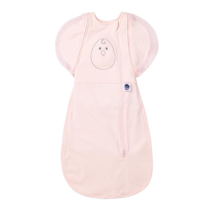 Nested Bean Air 6-in-1 Adaptable Baby Sleep Sack - Unweighted - Comfort & Safety for Natural Sleep, Preferred Arm Position Reduces Startle Reflex, Better for Baby, NB (7-13lbs) Soft Pink