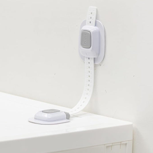 YEYA No Drill Anti tip Furniture Adjustable Straps Wall Anchors for Baby proofing with 3M Adhesive (Upgraded 2P)