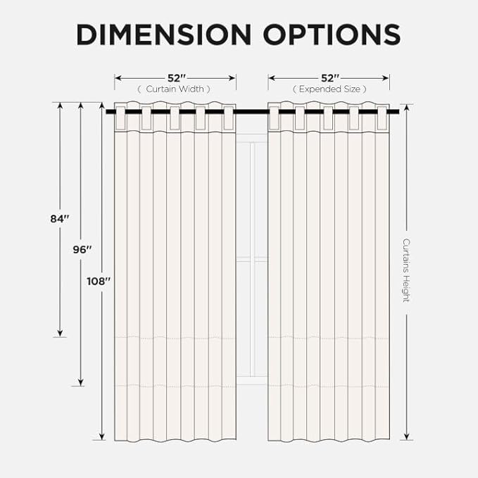 Joydeco 90 Inch Blackout Curtains for Bedroom, Thermal Insulated Black Out Curtains 2 Panels Set, Room Darkening Drapes for Living Room Window Rod Pocket Back Tab (W52 x L90 Inch, Black)