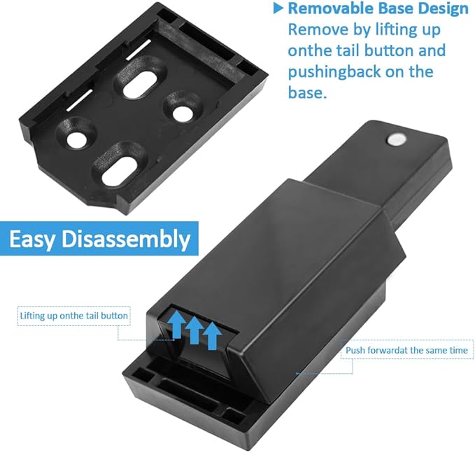 Heavy Duty Push to Open Door Latch, 10 Pack Black Magnetic Push Latches, Hidden Push Touch Latch Hardware for Push to Open Cabinet, Magnetic Door Catch for Drawer Wardrobe Door