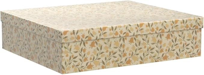Soul & Lane Decorative Cardboard Storage Boxes With Lids, Set of 3 Nesting Floral Photo Storage for Home Décor and Scrapbook Paper, Memory Boxes For Keepsakes, Documents, Organizing