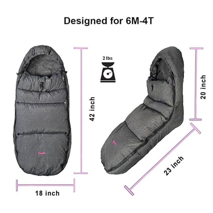 Toddler Stroller Footmuff Cosy Toe Buggy Pushchair Sleeping Bag, Easy Open & Removable Front Piece,Special Design Fits All Travel Gears Perfectly, 6-48M