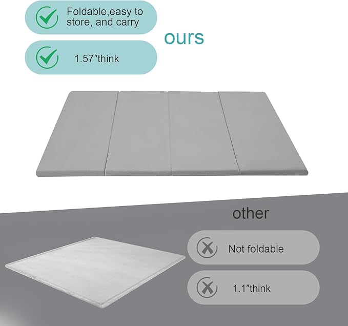 MeMoreCool Kids Floor Futon Mattress Large 6x4 FT, Thicken Foam Tatami Mattress for Children Play Area, Foldable Sleeping Pad Crawling Tatami Mat for Playroom