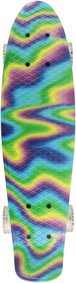 Skateboards Complete 22 Inch Mini Cruiser Retro Skateboard for Kids Boys Youths Beginners