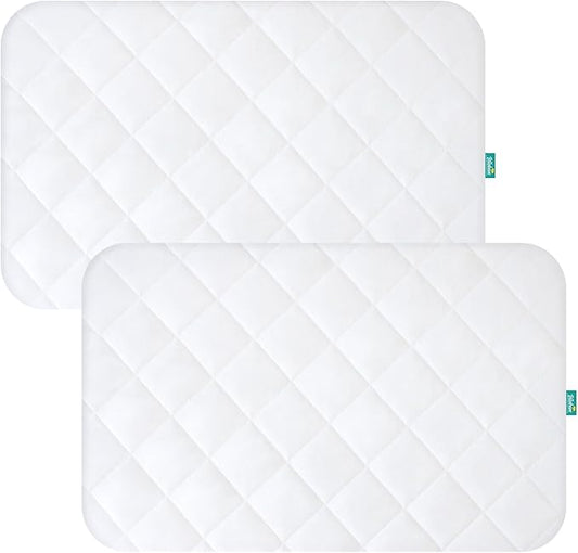 Mini Crib Mattress Protector Sheets Fitted Waterproof Mini Crib Mattress Protector Pad Cover White 2 Pack Quilted 38" x 24"