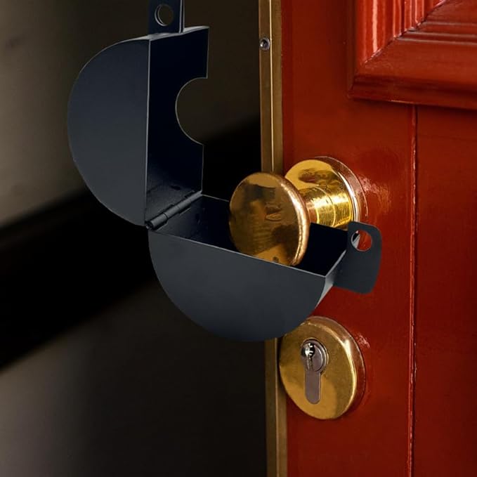 Door Knob Lockout Device with Password Lock and Key Lock Prevents Operating The Knob Cover to Disable Faucet Valve Spigot Dementia Door Locks for Elderly (Silver)