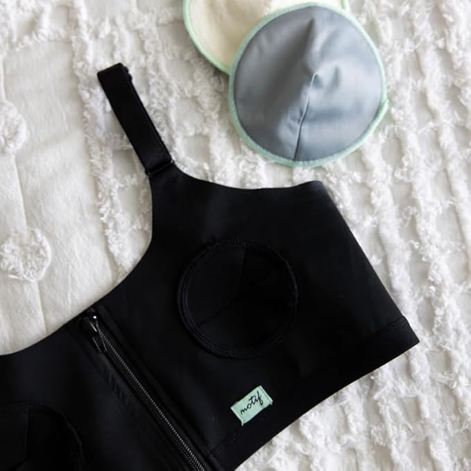 Motif Medical - Hands-Free Pumping Bra - Works with Luna, Duo, Twist, and More - Black