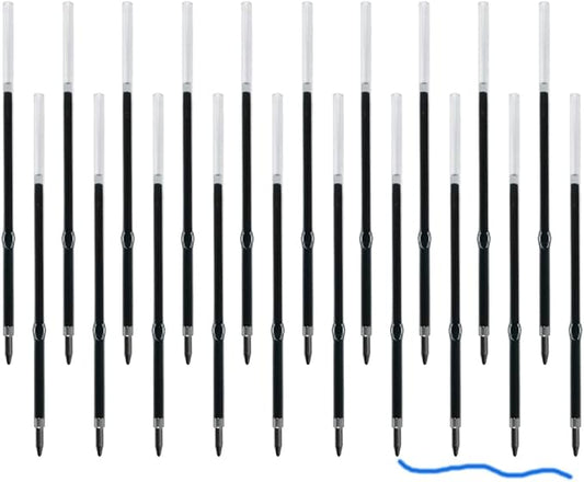 Ballpoint Pen with Stylus Tip, Soft Touch Click Pen, 2 in 1 Metal Pens, Medium Point(Blue refills - 20 pcs)…