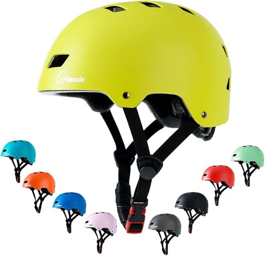 Bike Skateboard Helmet, Adjustable and Multi-Sport for Skate Scooter, 3 Sizes for Adult Youth Kids Toddler