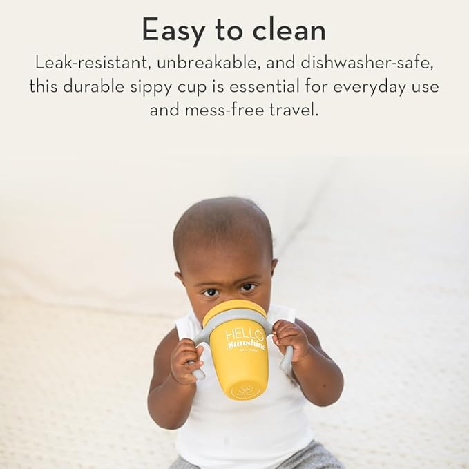 Bella Tunno Sippy Cup, Silicone Training Cup with Transition Handles for Infants, Toddlers & Kids, Babies 6-12 Months & Toddlers 1-3 Years, Boys & Girls, Duck Duck Juice, 8 oz