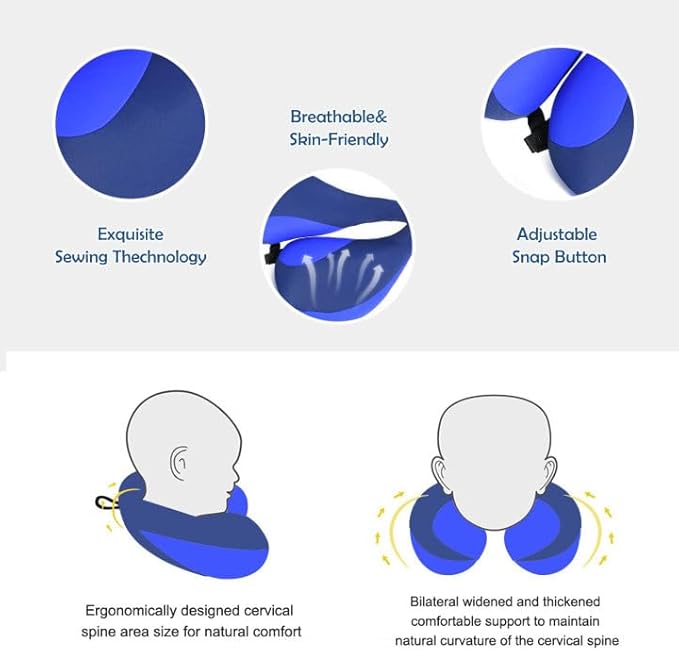 MOOB Kids Travel Pillow, Kids Head Neck & Chin Support U Shape Pillows, Travel Sleeping Essentials, Perfect for Car Airplane