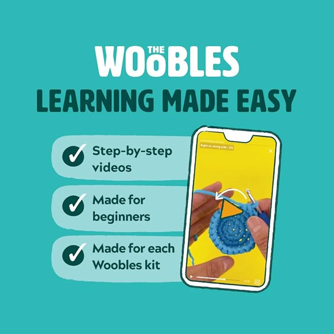 The Woobles Minecraft Crochet Kit – Beginner Crochet Kit for Adults & Kids, Easy Knitting Kit with Woobles Yarn, DIY Crafts, Crochet Animals, Minecraft Toys, Gift for Gamers & Crafters (Llama)
