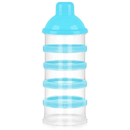 Accmor Formula Dispenser On The Go, 5 Compartments Stackable Formula Container for Travel, Baby Milk Powder Kids Snack Container, BPA Free