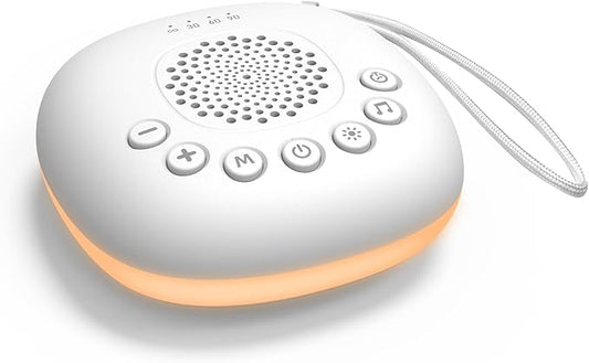 Portable White Noise Machine for Baby Adults, Rechargeable Brown/Pink Noise Sound Machine for Sleeping, 20 Soothing Sounds with Night Light for Travel, Nursery, Office Privacy & Noise Canceling