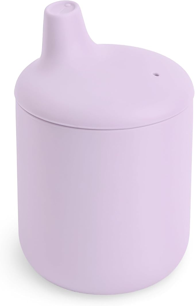 mushie 100% Silicone Baby Sippy Cup | 6 Months+ (Soft Lilac)