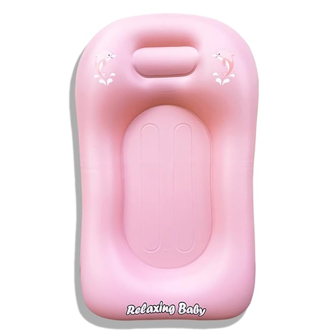 I Inflatable Baby Bathtub, Baby Tubs for Newborns to Toddlers, Infant Bathtub for Baby Travel Essential for Age from 0 to 6 Months,Baby Lounger Pillow for Newborn