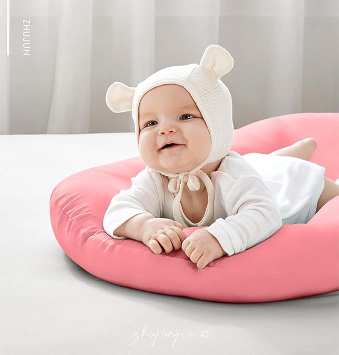 Baby Lounger for Newborn 0-18 Months, Bionic Design Infant Floor Seats & Loungers for Home and Travel, Soft Organic Cotton Baby Lounger, Newborn Babies Shower Gifts