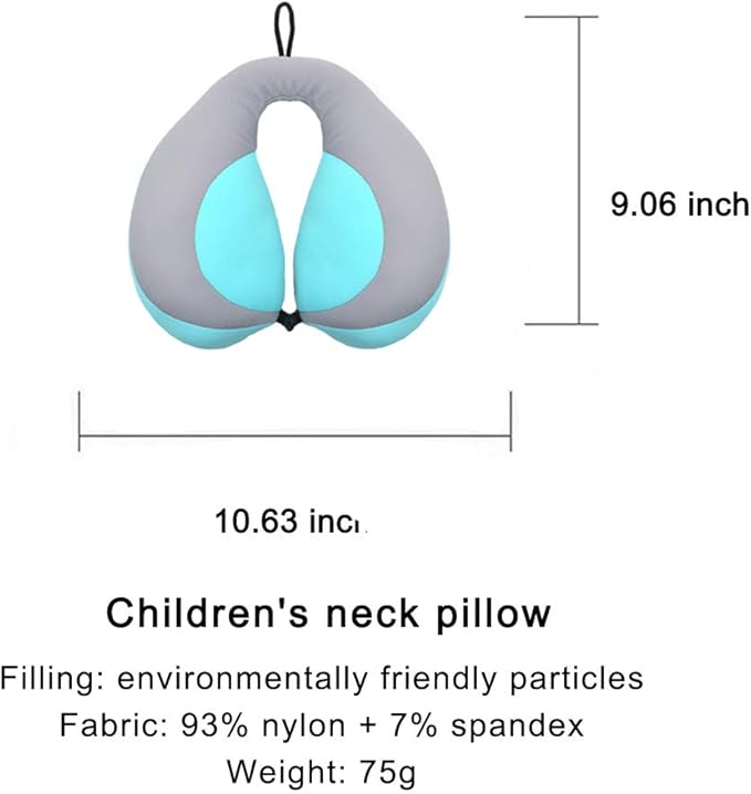 MOOB Carseat Pillow for Toddlers,Pillow for Baby Car Seat Comfortably Designed for Head, Neck, and Chin Support - Kids Neck Pillows for Travel Gifts for Toddler/Child/Kids,Yellow + Grey Blue