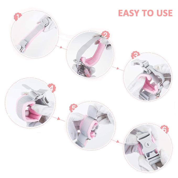 Socub Anti Lost Wrist Link with Key Lock for Kids, 6.56ft, 2 Pack, Pink and Blue