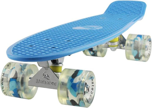 Skateboards Complete 22 Inch Mini Cruiser Retro Skateboard for Kids Boys Youths Beginners