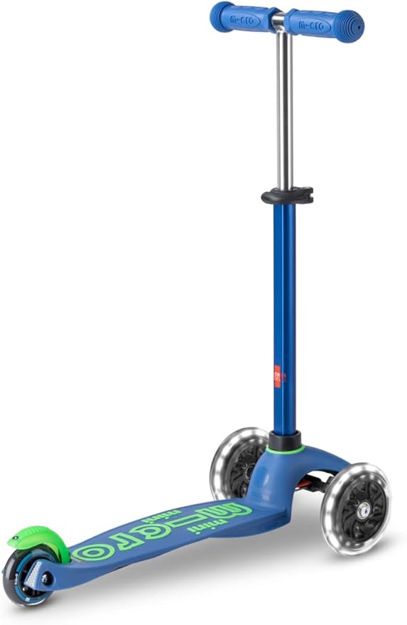 Micro Kickboard Mini Deluxe LED Three-Wheeled Lean-to-Steer Swiss-Designed Micro Scooter