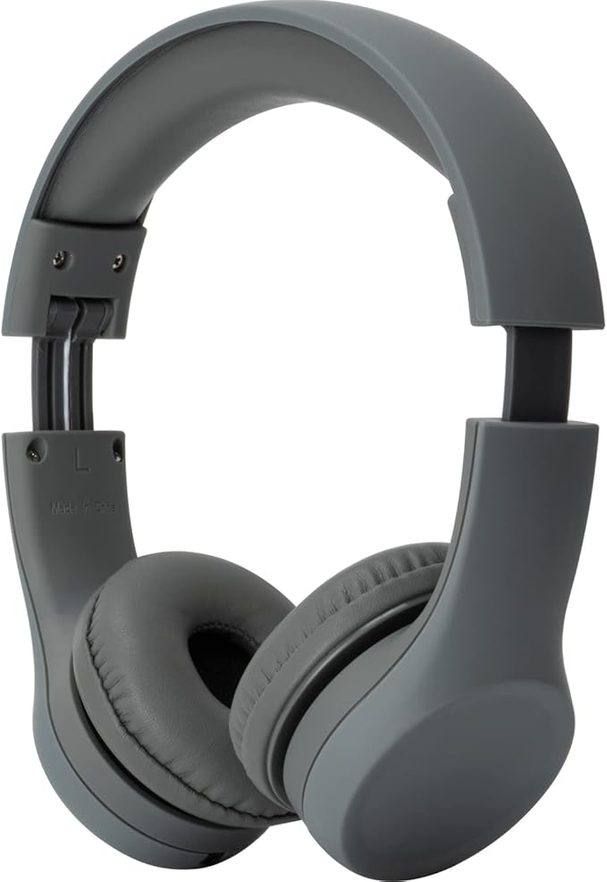 Snug Play+ Kids Headphones – Volume Limited 93dB for Safe Listening – Foldable, Durable Headphones for Toddlers, Boys & Girls – Tangle-Free Cord – Ideal for Travel, School, Tablets - Grey