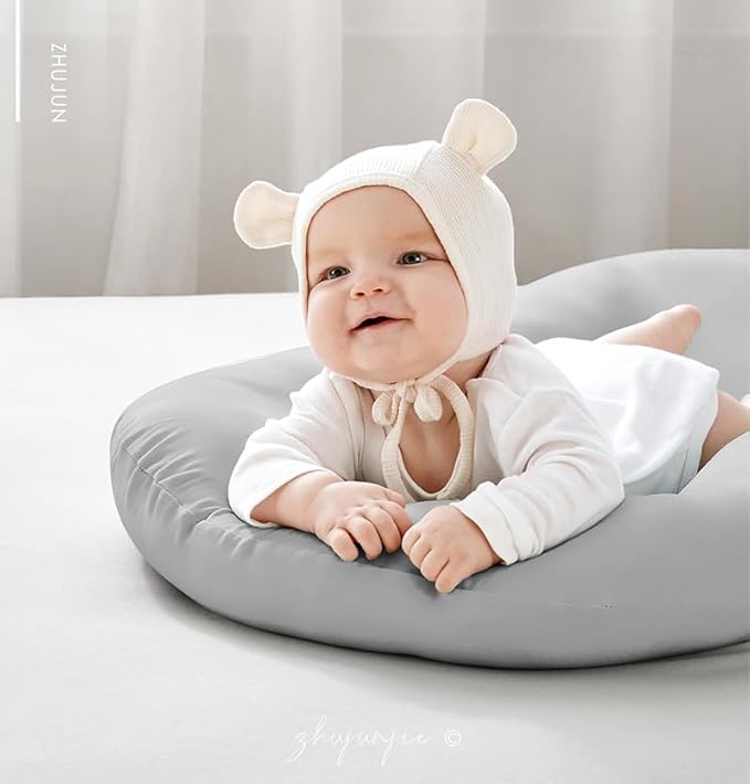 Baby Lounger for Newborn 0-18 Months, Bionic Design Infant Floor Seats & Loungers for Home and Travel, Soft Organic Cotton Baby Lounger, Newborn Babies Shower Gifts