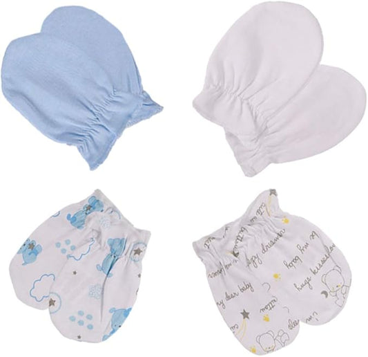 Unisex Baby Cotton Scratch Mittens For Newborn Baby Boys Girls Mittens Accessory 0-6 Months